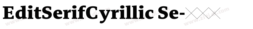 EditSerifCyrillic Se字体转换